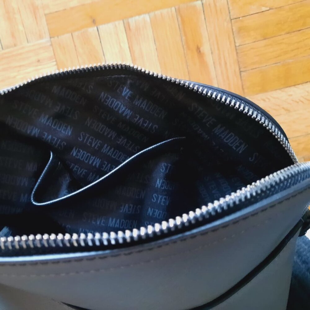 Steve Madden Crossbody bag black and grey, NEW - Picture 9 of 15